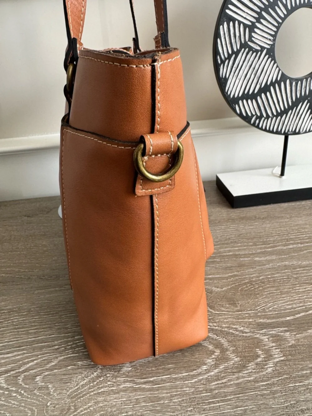 Patricia Nash Alanya Leather Tote Bag in Cognac Brown - Picture 8 of 15